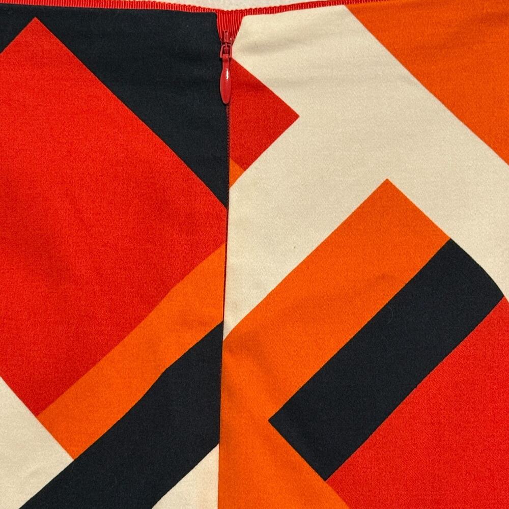 Ann Taylor Geometric Print Pencil Skirt Size 8 Flat Front Career Indie Eclectic - Picture 9 of 12